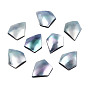 Cabujones naturales turbo cornulus/top shells, con acrílico y concha, forma de diamante