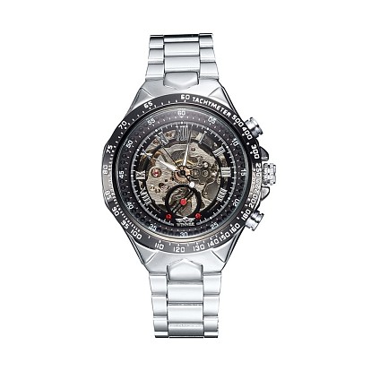 Tête de montre en alliage montres mécaniques, avec bracelet en acier inoxydable
