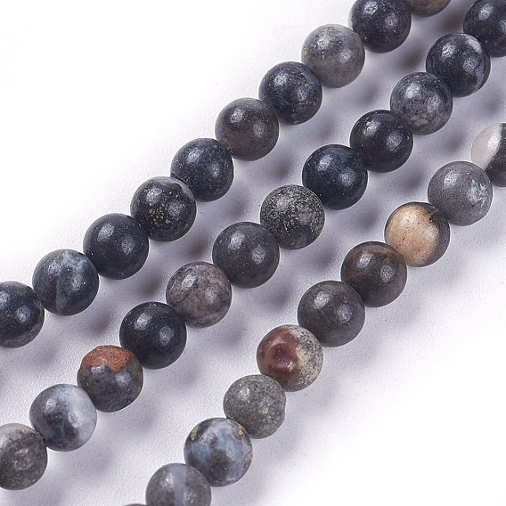 Chapelets de perles amazonite naturelles  , teint, ronde