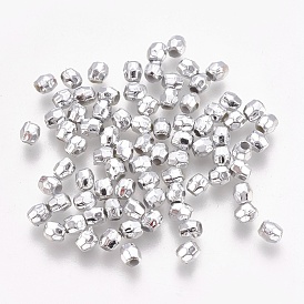 ABS Plastic Beads, Eco-Friendly Electroplated Beads, Faceted, Barrel