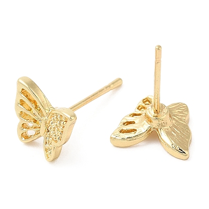 Butterfly Alloy Stud Earrings for Women, with 304 Stainless Steel Steel Pin, Cadmium Free & Lead Free