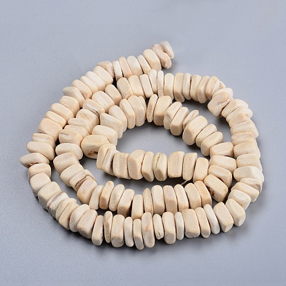 Coconut Beads Strands, Square Heishi Beads