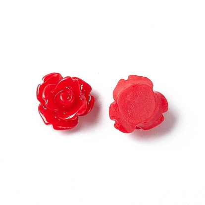 Resin Cabochons, Flower, 10x6.5mm