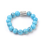 Gemstone Jewelry Sets, Stretch Bracelets & Ring, with Alloy Finding