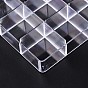 Polystyrene Bead Storage Containers, 18 Compartments Organizer Boxes, with Hinged Lid, Rectangle