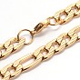 304 Stainless Steel Figaro Chains Necklaces, with Lobster Claw Clasps, 23.6 inch(59.9cm)