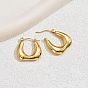 Stainless Steel Thick Hoop Earrings, for Women