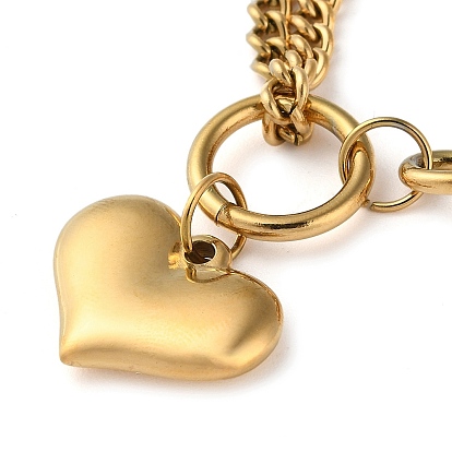 304 Stainless Steel Bracelet, Heart