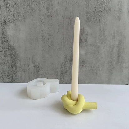 Moules en silicone de chandelier en forme de nœud bricolage, moules à bougies, pour résine, gesso, fabrication artisanale de ciment