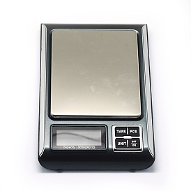Herramienta de joyería, Mini balanza de bolsillo digital electrónica de aluminio, con abs, batería incorporada, Rectángulo