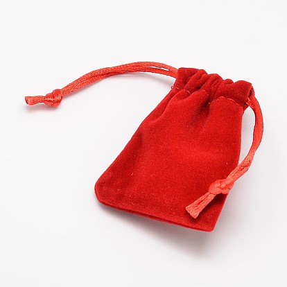 Velours rectangle de tissu sacs cadeaux, bijoux sachets d'emballage de étirables, 7x5.3 cm