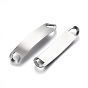 201 Stainless Steel Links Connectors, Stamping Blank Tag, Rectangle Oval