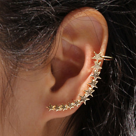 Fashion Star Ear Cuff Earrings - Trendy, Alloy, Personalized Women's Ear Jewelry.