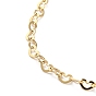 304 bracelet chaîne à maillons coeur en acier inoxydable pour femme