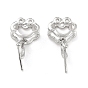 925 Sterling Silver Ice Pick Pinch Bails, Hollow Frog