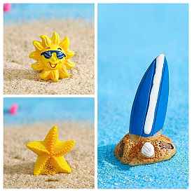 Décorations miniatures d’affichage d’océan en résine, pour micro paysage de plage, jardin extérieur, décor de maison de poupée