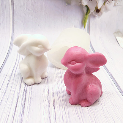 Rabbit DIY Candle Silicone Molds, Resin Casting Molds, For UV Resin, Epoxy Resin Jewelry Making