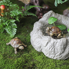 Ornements de sculpture de tortue en résine, décorations d'affichage de jardin micro paysager