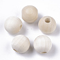 Unfinished Natural Wood Beads, Round