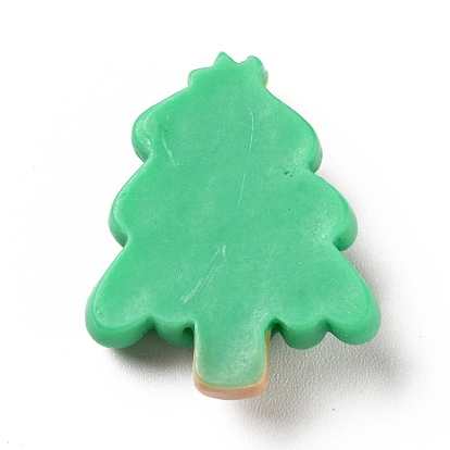 Opaque Resin Cabochons, Christmas Tree