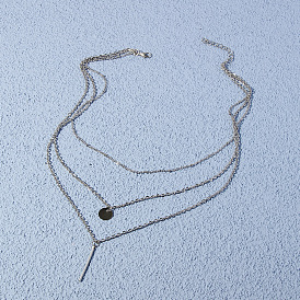 Geometric Pendant Necklace for Women - Sexy Multi-layered Neck Chain by W358 Li Meng Jewelry