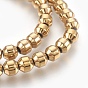 Electroplated Non-magnetic Synthetic Hematite Bead Strand, Round, Faceted