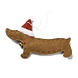 Dachshund Non-woven Fabric Pendant Decorations, for Christmas Tree Hanging Ornaments