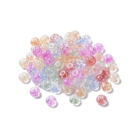 Perles en verre craquelé transparentes, ronde