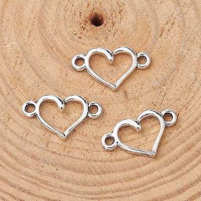 Tibetan Style Alloy Hollow Connector Charms, Heart Links