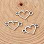 Tibetan Style Alloy Hollow Connector Charms, Heart Links