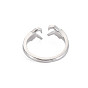 Hand Gesture Love Open Cuff Ring, Alloy Jewelry for Women, Cadmium Free & Lead Free