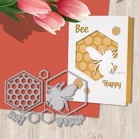 Bee & Honeycomb Carbon Steel Cutting Dies Stencils, for DIY Scrapbooking, Photo Album, Decorative Embossing Paper Card