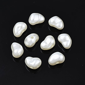 ABS Plastic Imitation Pearl Beads, Oval