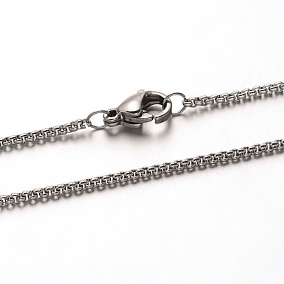 304 de acero inoxidable collares de cadena de cable, con cierre de langosta, 15.7 pulgada (40 cm) x 1.5 mm