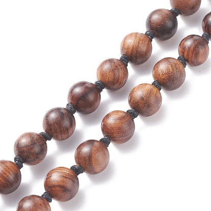 108 collier de perles de mala avec pompon, collier de perles de bois naturel et de jaspe bleu et d'agate, bijoux de prière de méditation pour les femmes