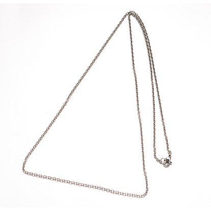 304 Stainless Steel Cable Chain Necklaces, with Lobster Claw Clasps, 29.52 inch(750mm)