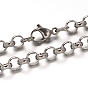 304 bracelets de la chaîne de câble en acier inoxydable, avec fermoir pince de homard, 7-7/8 pouces (200 mm), 6mm
