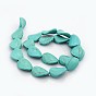 Synthetic Turquoise Beads Strands, Dyed, Drop, Sold by KG, 20x15x5mm, Hole: 1mm, about 21pcs/strand, 16 inch