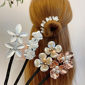 Accessoires de cheveux vintage élégants pour tressage paresseux - bandeau fleur de coquillage
