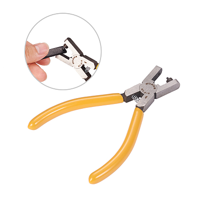 Iron Hole Punch Pliers, Can Pouch 2mm Round Hole, 136x91x9.5mm