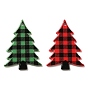 Colgantes de acrílico con tema navideño, árbol de Navidad, tartán