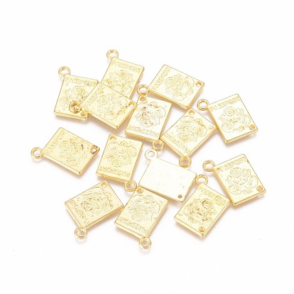 Alloy Charms, Cadmium Free & Lead Free, Passport, about 16mm long, 12mm wide, 1.5mm thick, hole: 2mm