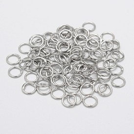 Круглые кольца из экологически чистой латуни, паяные кольца, Замкнутые кольца для прыжков, без кадмия, без никеля и без свинца, 6x0.8 мм, отверстие : 4 мм