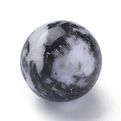 Perlas de jaspe natural de la cebra, esfera de piedras preciosas, sin agujero / sin perforar, rondo