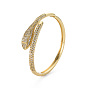 Bracelets de serpent pour les femmes, micro en laiton pavent bracelets zircone cubique, sans nickel