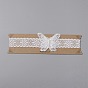 Jarretelles de mariée élastiques en dentelle de polyester, avec perles d'imitation et strass en cristal, accessoires de vêtement de mariage