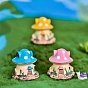 Mini maison champignon miniature en résine, décorations micro paysagères pour la maison, pour les accessoires de maison de poupée de jardin de fées faisant semblant de décorations d'accessoires