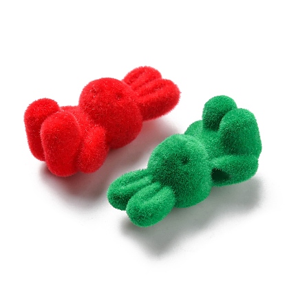 Perles acryliques flocky, lapin