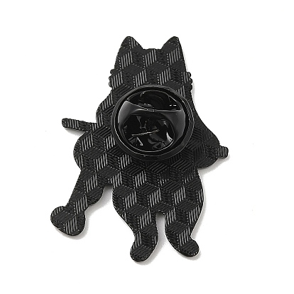 Épingles en émail de chat, broche en alliage noir pour vêtements de sac à dos