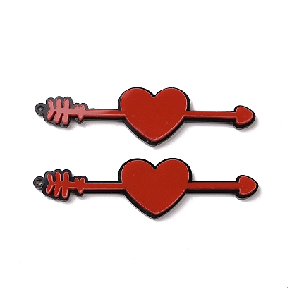 Pendentifs acryliques, thème de la Saint-Valentin, enveloppe/doigt imbriqué/amant/breloques coeur